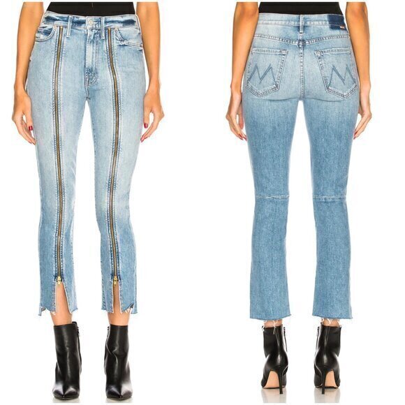 Mother Superior High Waisted Rascal Zip Step Fray Jeans in Misbeliever Size 26 - Picture 1 of 14